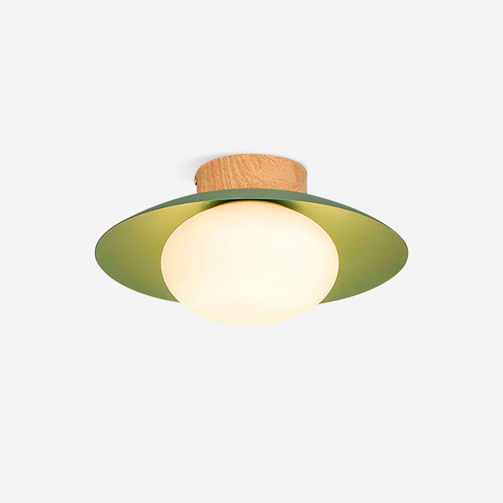 Integrated LED Ceiling Light Flush Mount Emerald Green